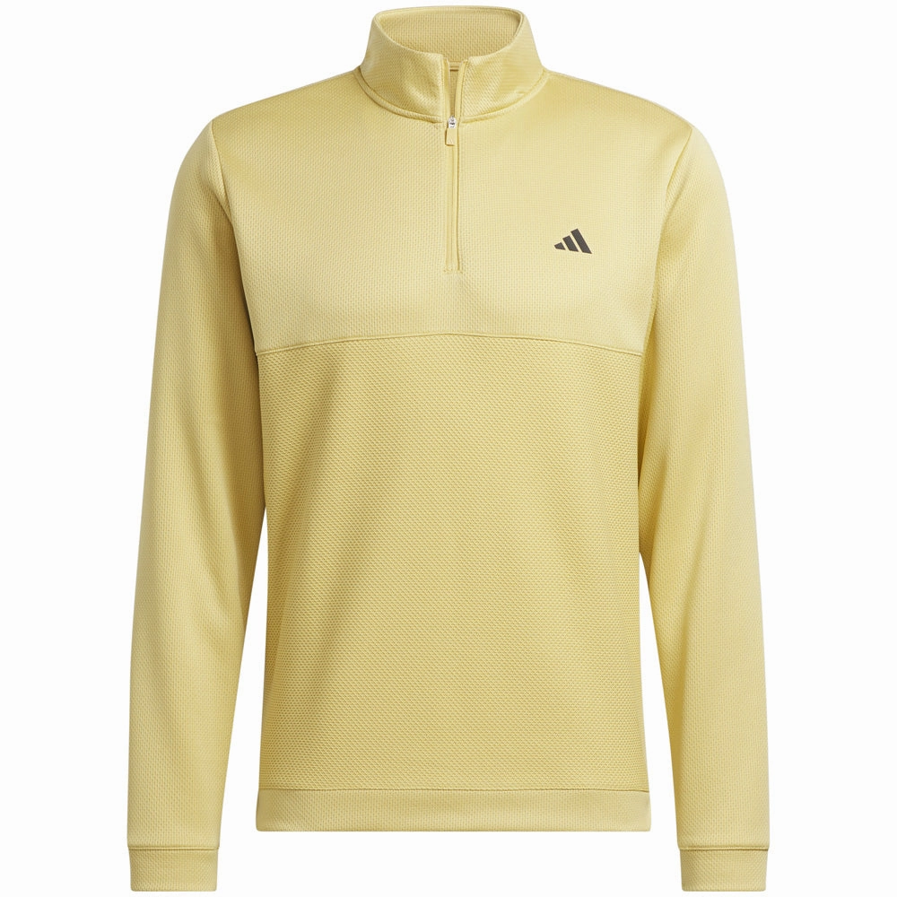 adidas Ultimate365 Textured 1/4 Zip Pullover - Oat Casual Layer Home Wear