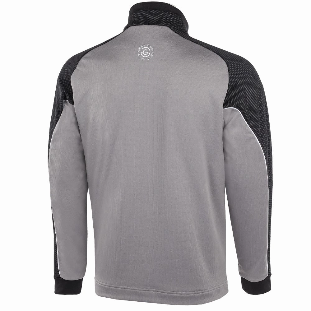 side pocket Galvin Green Daxton Insula 1/2 Zip Sweater - Sharkskin/Black
