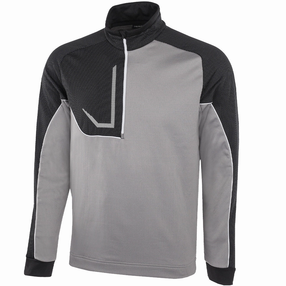 Versatile Layer Galvin Green Daxton Insula 1/2 Zip Sweater - Sharkskin/Black