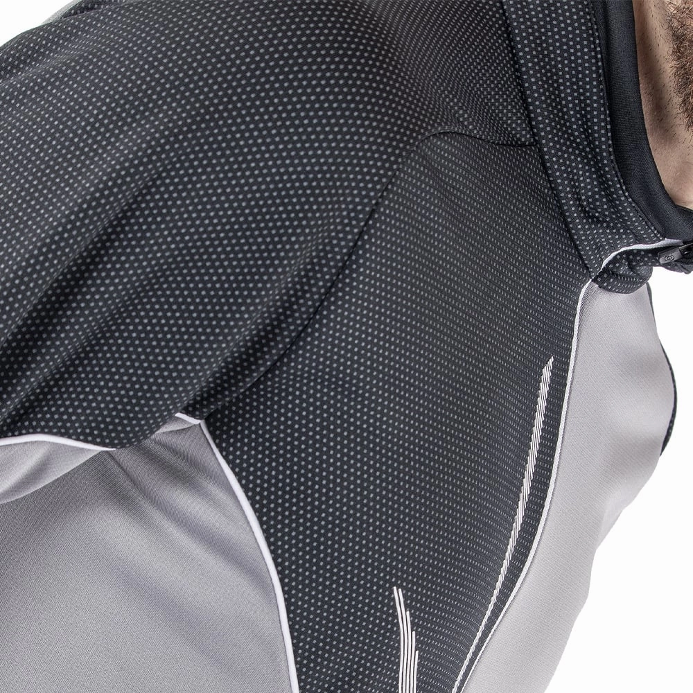Galvin Green Daxton Insula 1/2 Zip Sweater - Sharkskin/Black product scarf warmth