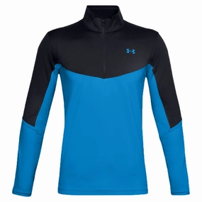 Under Armour Storm Midlayer 1/2 Zip Golf Sweater - Electric Blue/Black kids' product abstract mystery