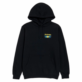 Spitfire Happy Classic Hoodie - Black Full Zip Closure