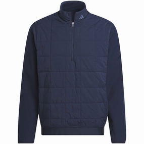 Business Ready adidas Ultimate365 Quilted DWR 1/2 Zip Pullover - Collegiate Navy