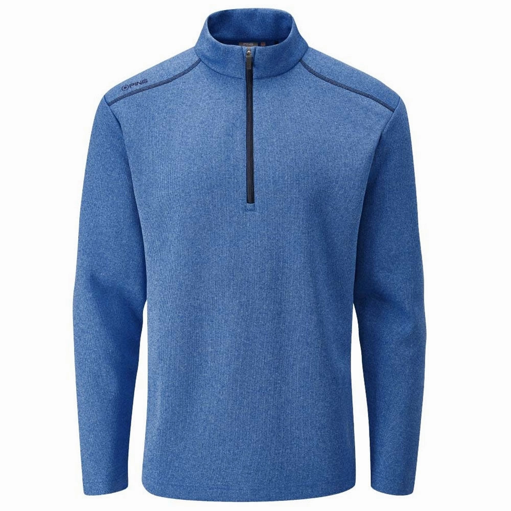 right for travel Ping Ramsey 1/2 Zip Pullover - Snorkel Blue Marl
