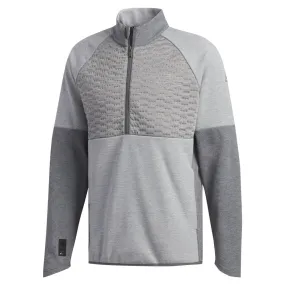 adidas Frostguard 1/4 Zip Quilted Competition Jacket - Grey Five Heather Quick Release Buckle