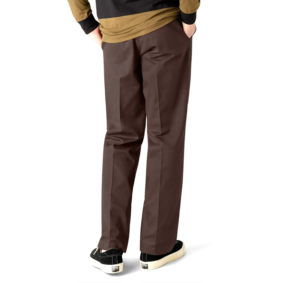 NonSlipGrip Relaxed fit wear Dickies Regular Twill Skate Pants - Chocolate Brown 2025