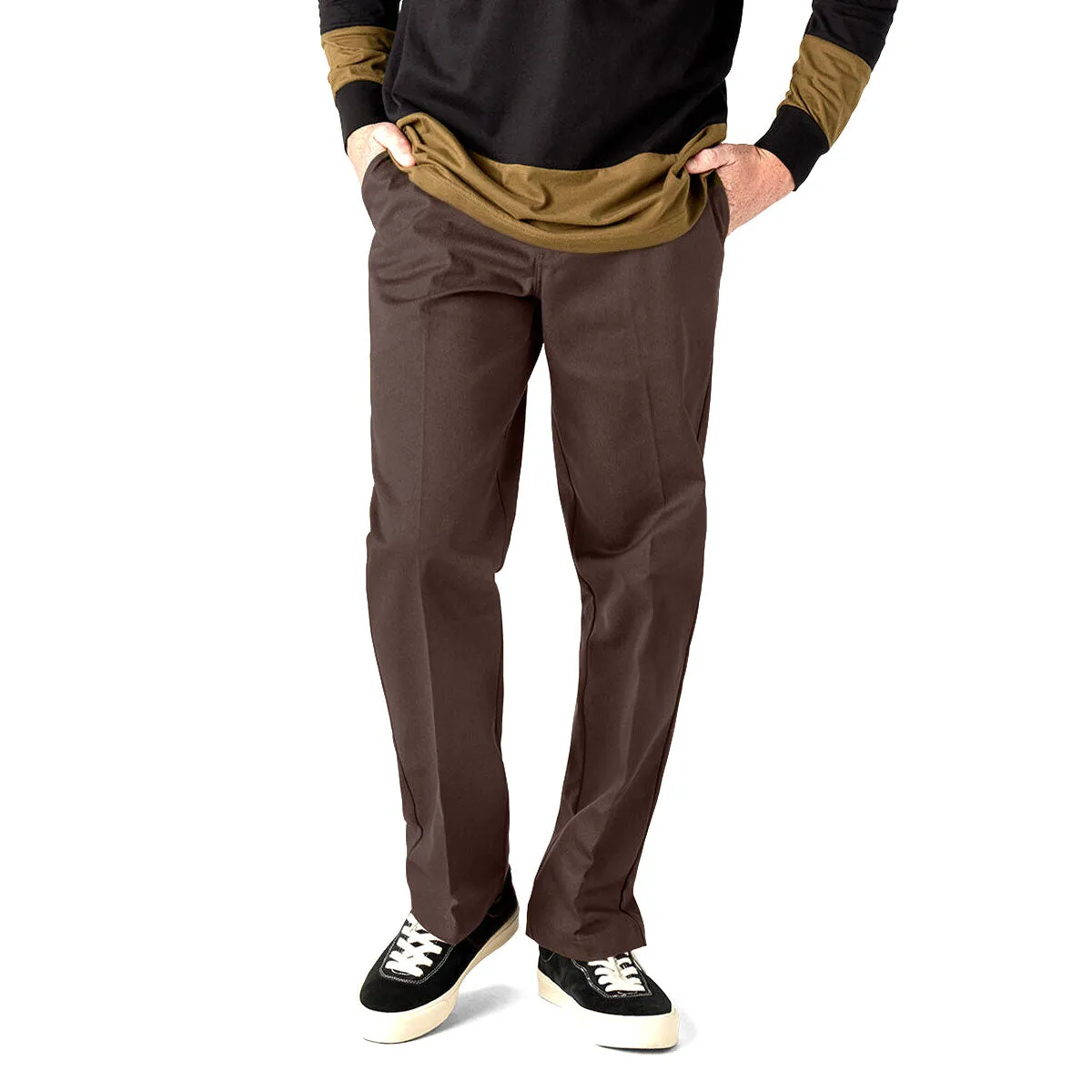 Abrasion resistant Moisture wicking Dickies Regular Twill Skate Pants - Chocolate Brown 2025