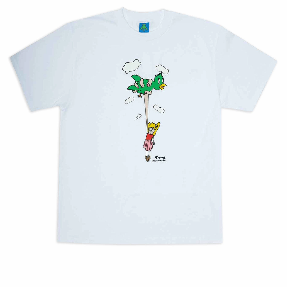 Sleep Frog Bird Girl T-Shirt - White