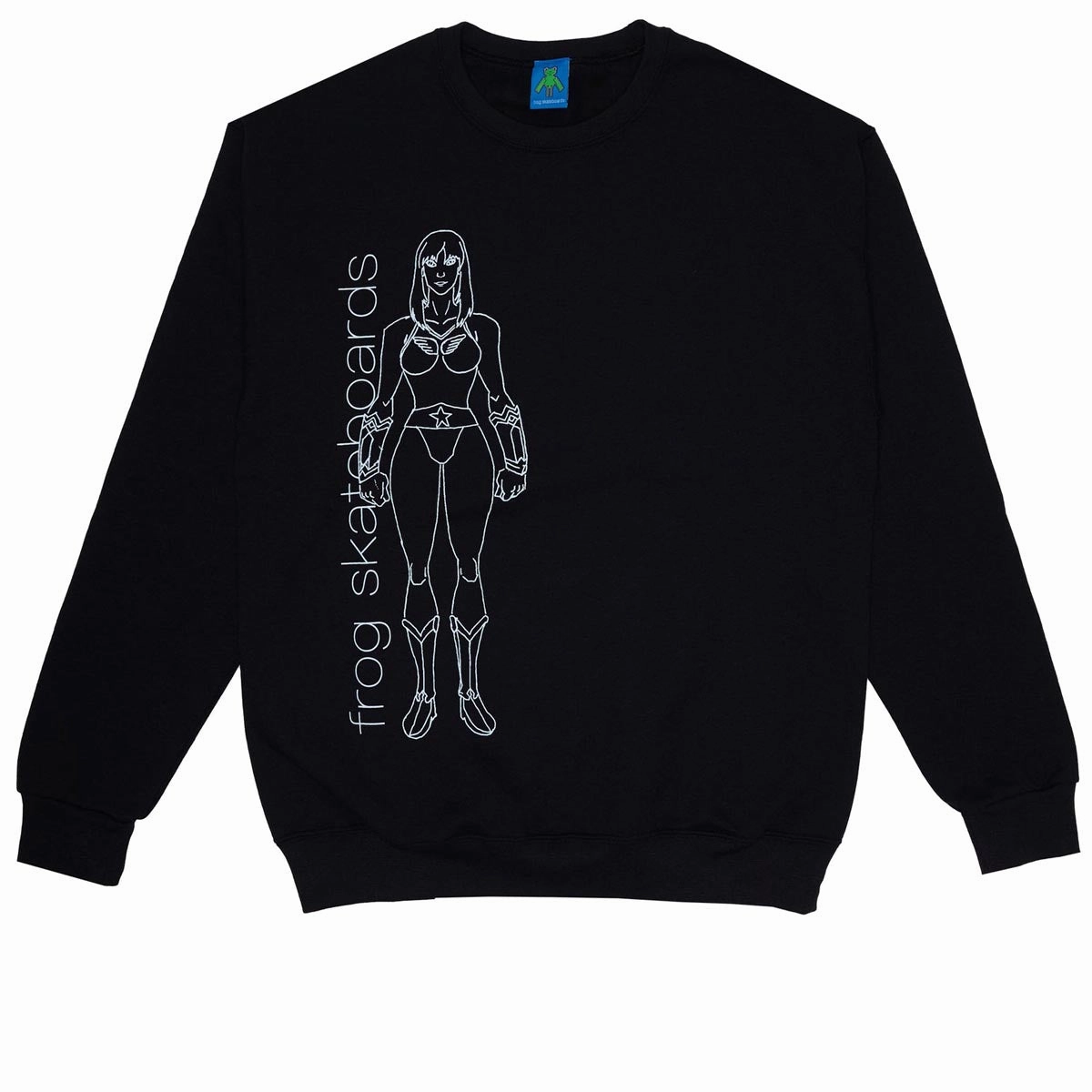 Streetwear Essential Casual Friday wear Frog Comic Book Crewneck Sweatshirt - Black