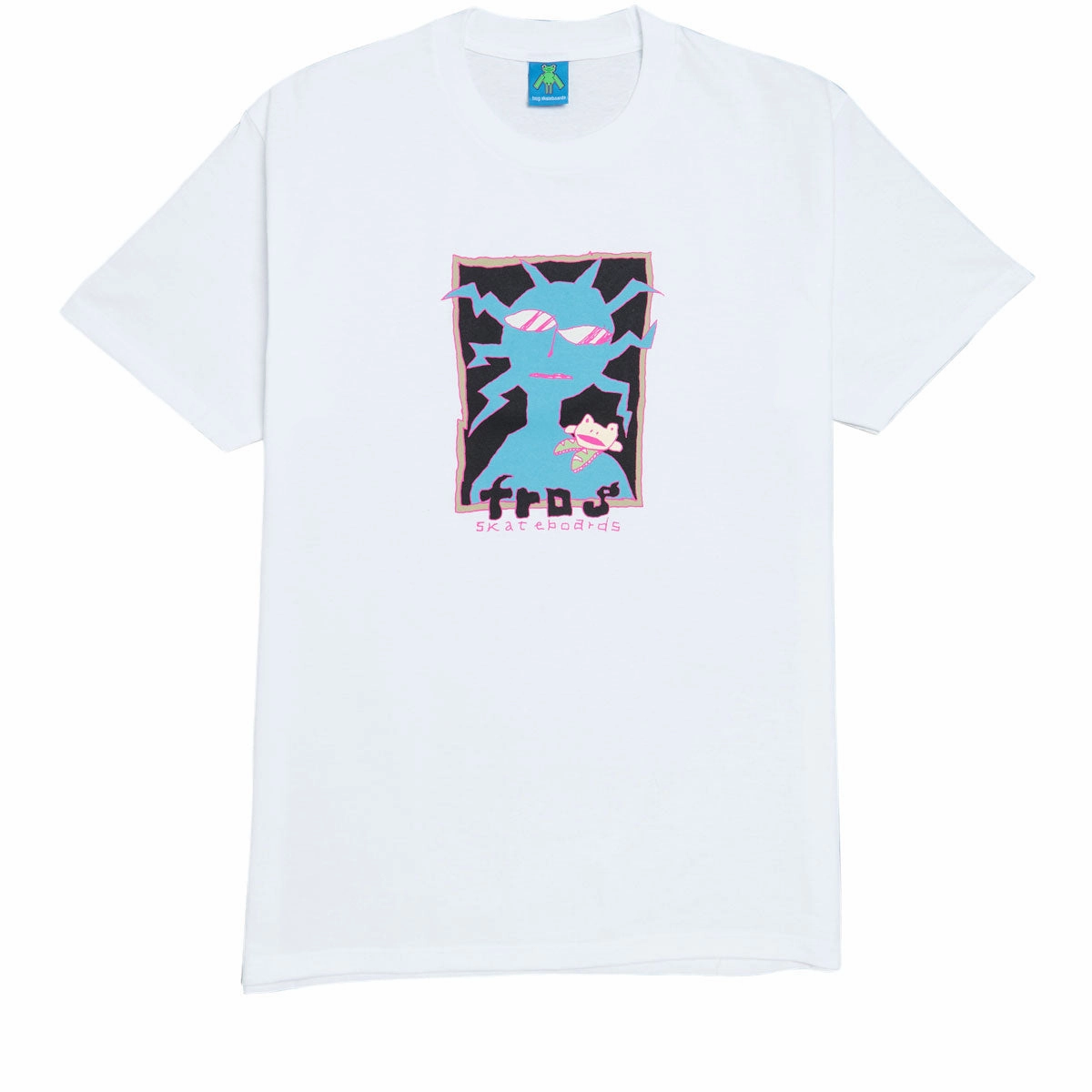 Breathable Wearable Frog Shoulder Frog T-Shirt - White