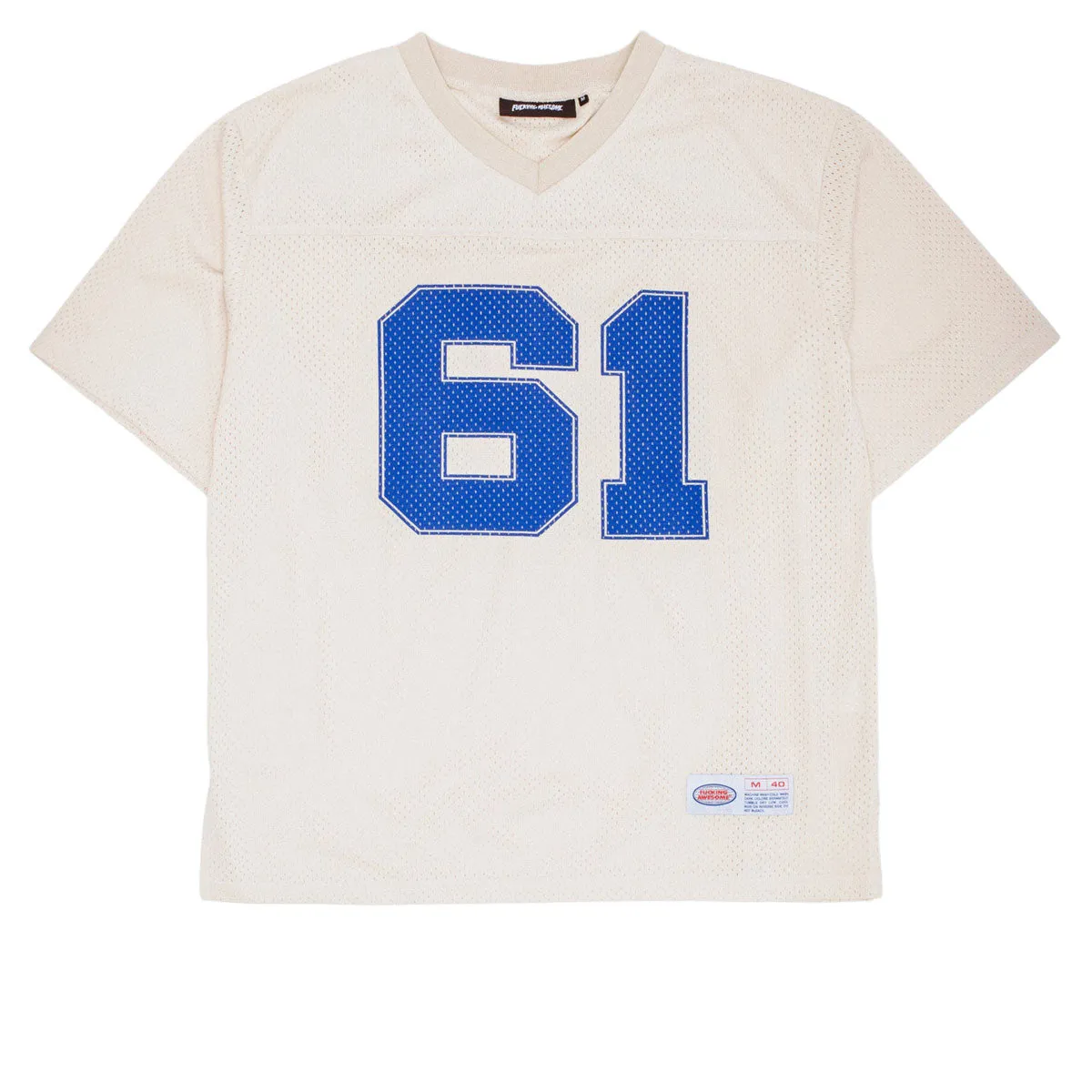 Fucking Awesome Stamp Logo Practice Jersey - Cream Layered Design shopping spree