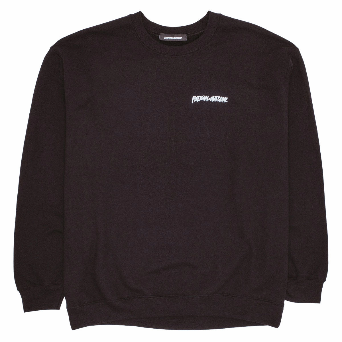 Hippie style Fucking Awesome Believe Crewneck Sweatshirt - Black