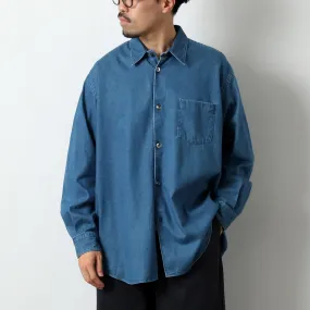 Layered Hemline Bold colors FUJITO / 8oz Denim Big Size Shirt