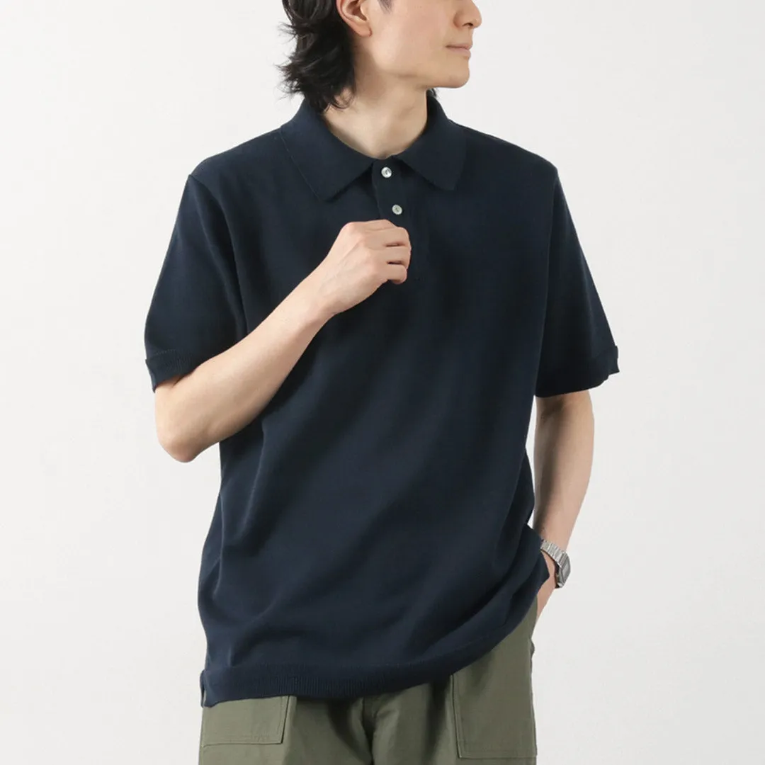 FUJITO / Knit Polo Easy Solid Color SunProtectionFabric