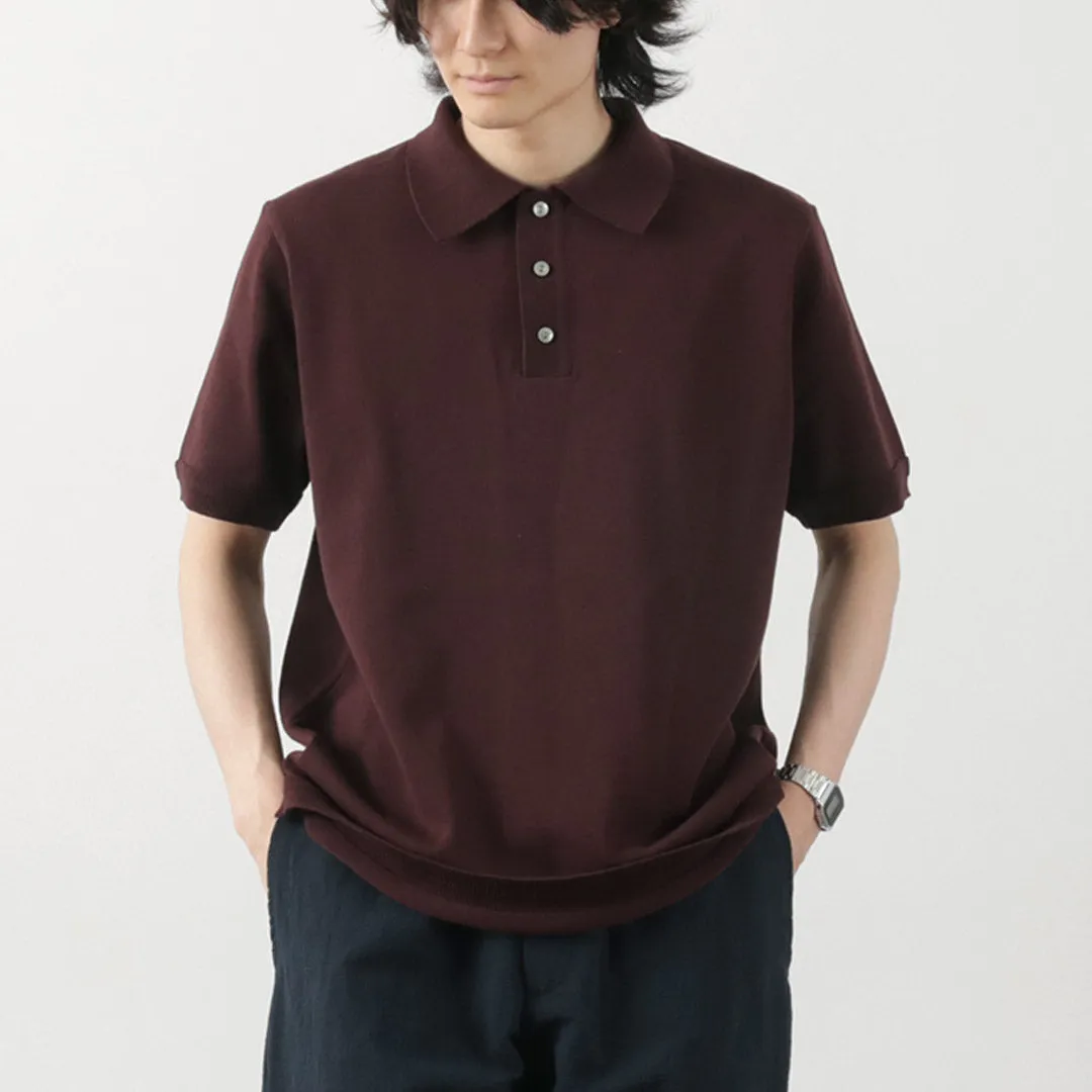 FUJITO / Knit Polo Easy Solid Color comfortable option