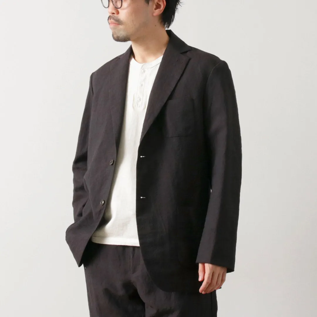 SlipResistantFastenings FUJITO / Linen Wool Tropical N.O.UN 2B Jacket