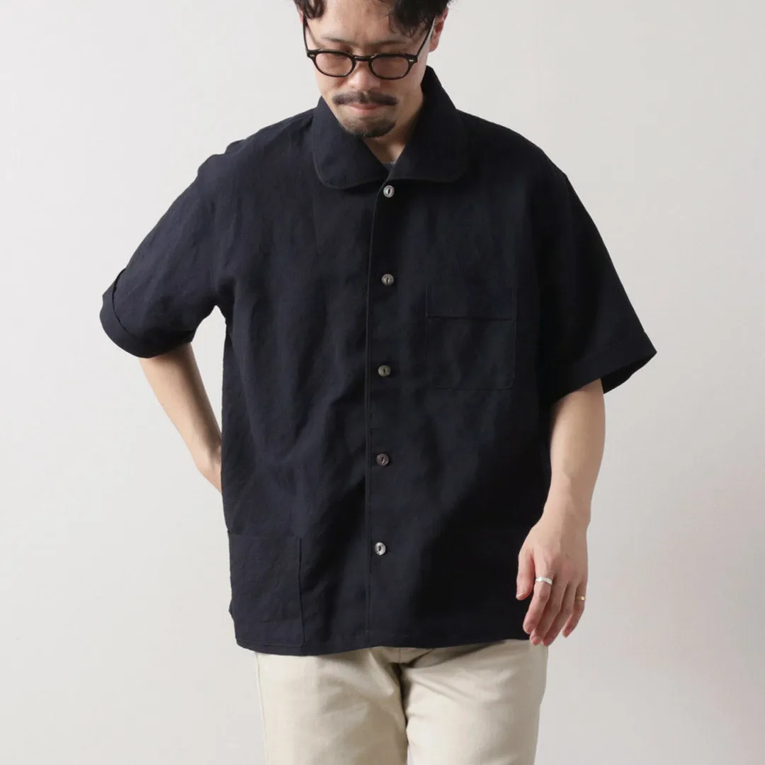Stretchable Fabric FUJITO / Linen Wool Tropical Pajama Shirt