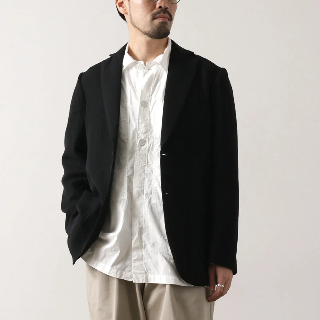 Soft Lined Interior AntiStaticFinish FUJITO / N.O.UN 2B Jacket Wool Serge