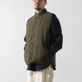 FUJITO / Ski vest Wool serge Windproof Material Office Wear