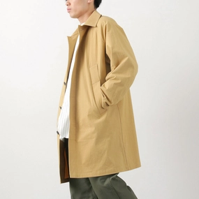 FUJITO / Balmacaan Coat Wall Twisted Ox FadeResistant Print