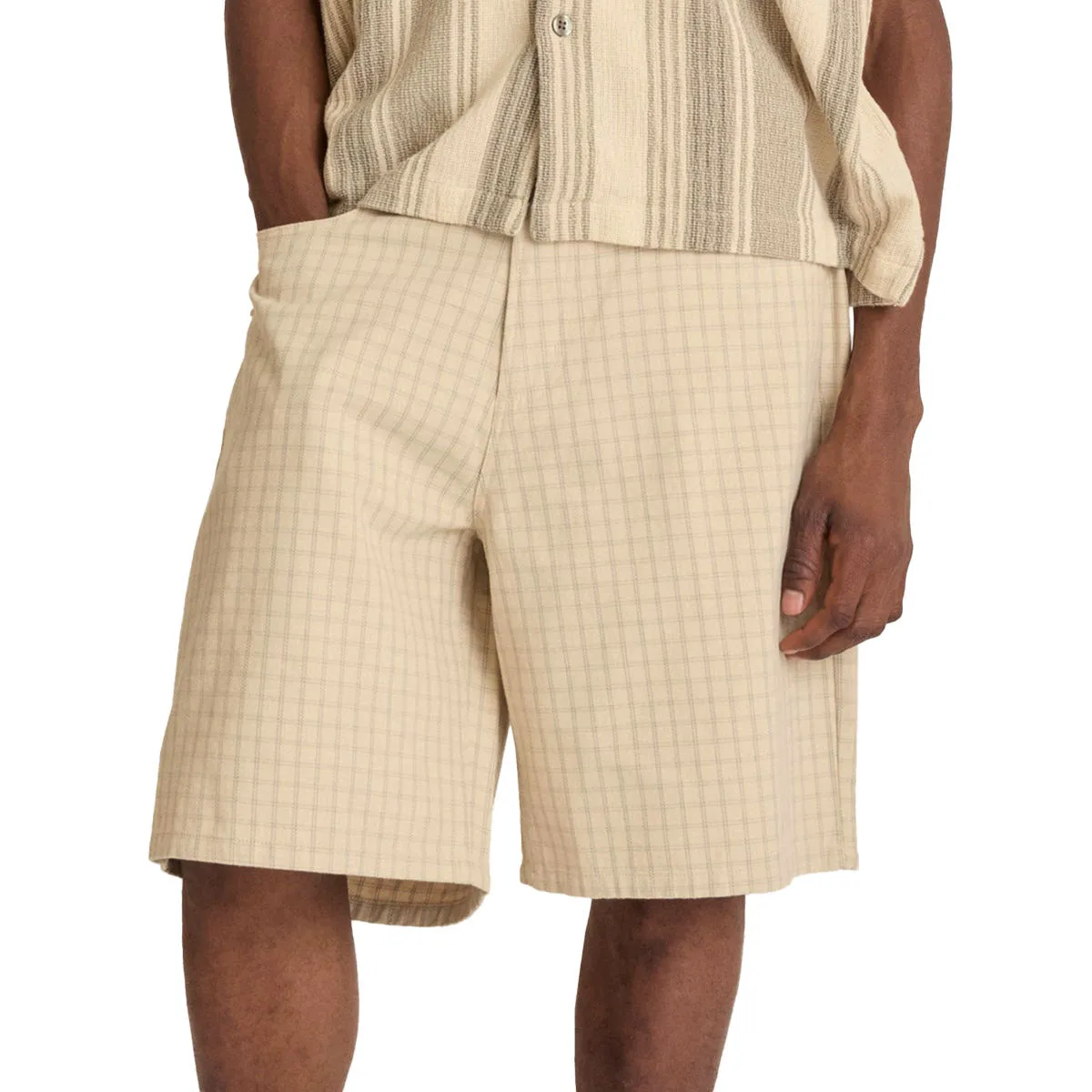 Sustainable homecoming Obey Plaid Baggy Denim Shorts - Pelican Multi