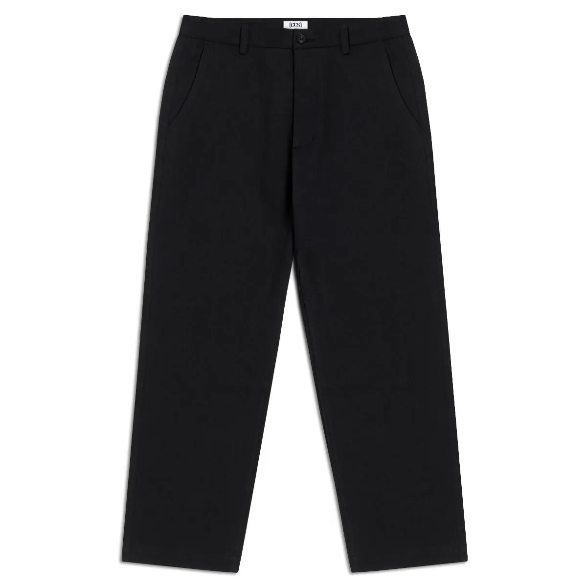 CCS Wide Leg Chino Pants - Black Comfortable Wear Simple Silhouette
