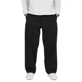 CCS Wide Leg Chino Pants - Black Low Profile Design Casual Chic Look