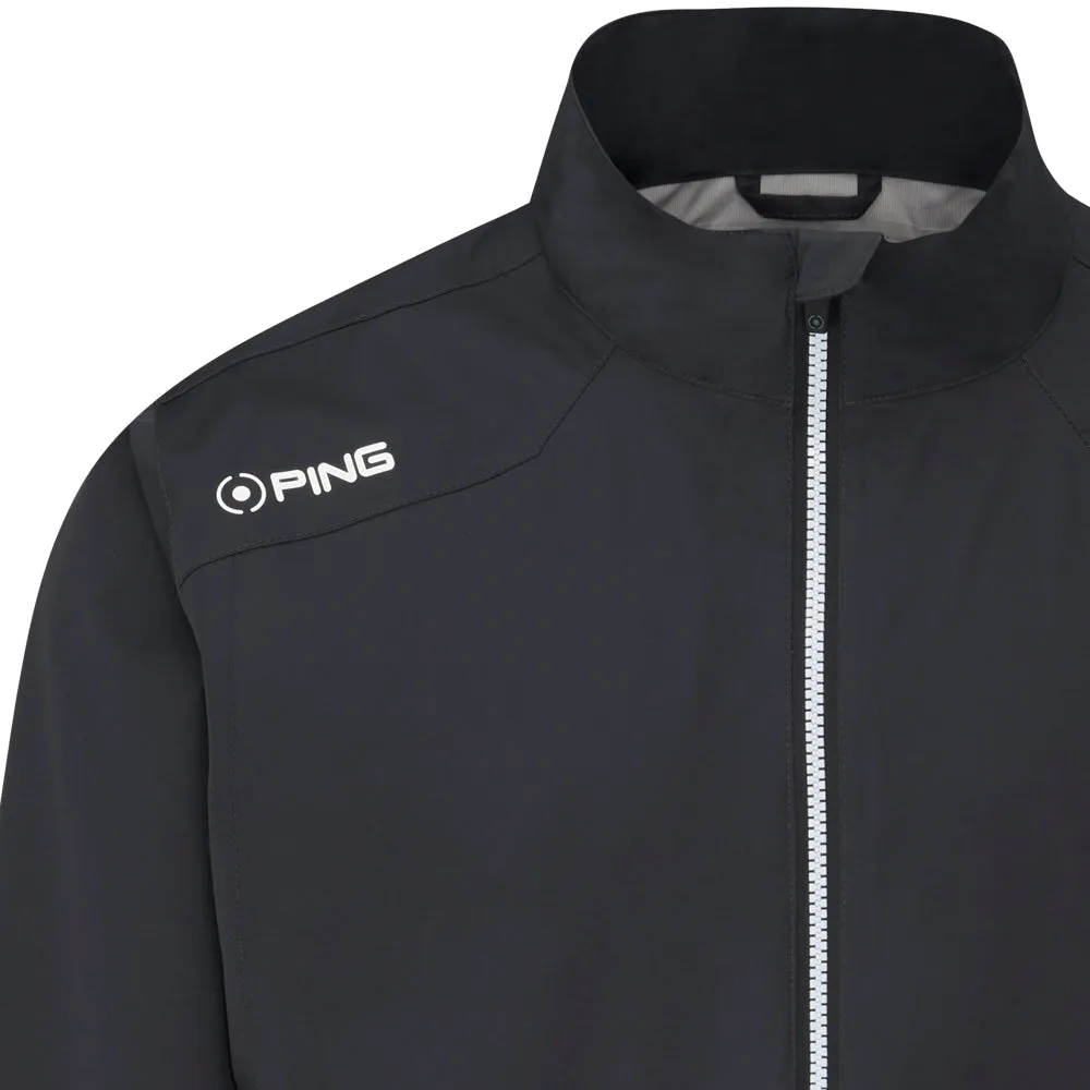 Stylish Basics Elasticized Edging Ping AquaDrive Waterproof Jacket - Black