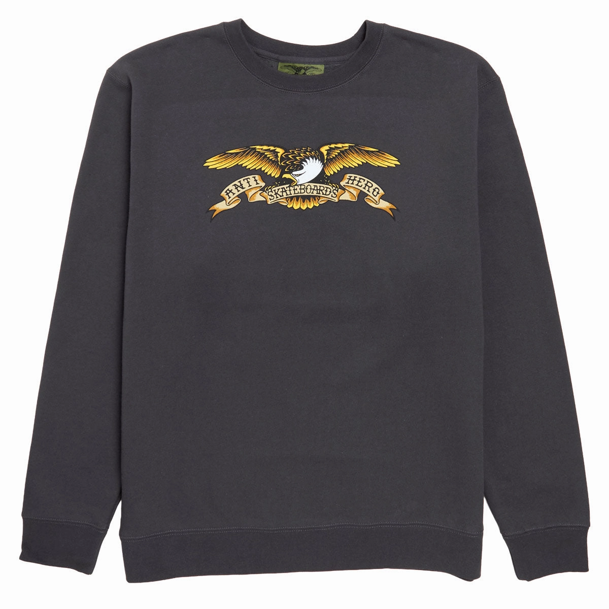 Oversized Cut Snow Wear Anti-Hero Eagle Sweatshirt - Asphalt/Black Multi