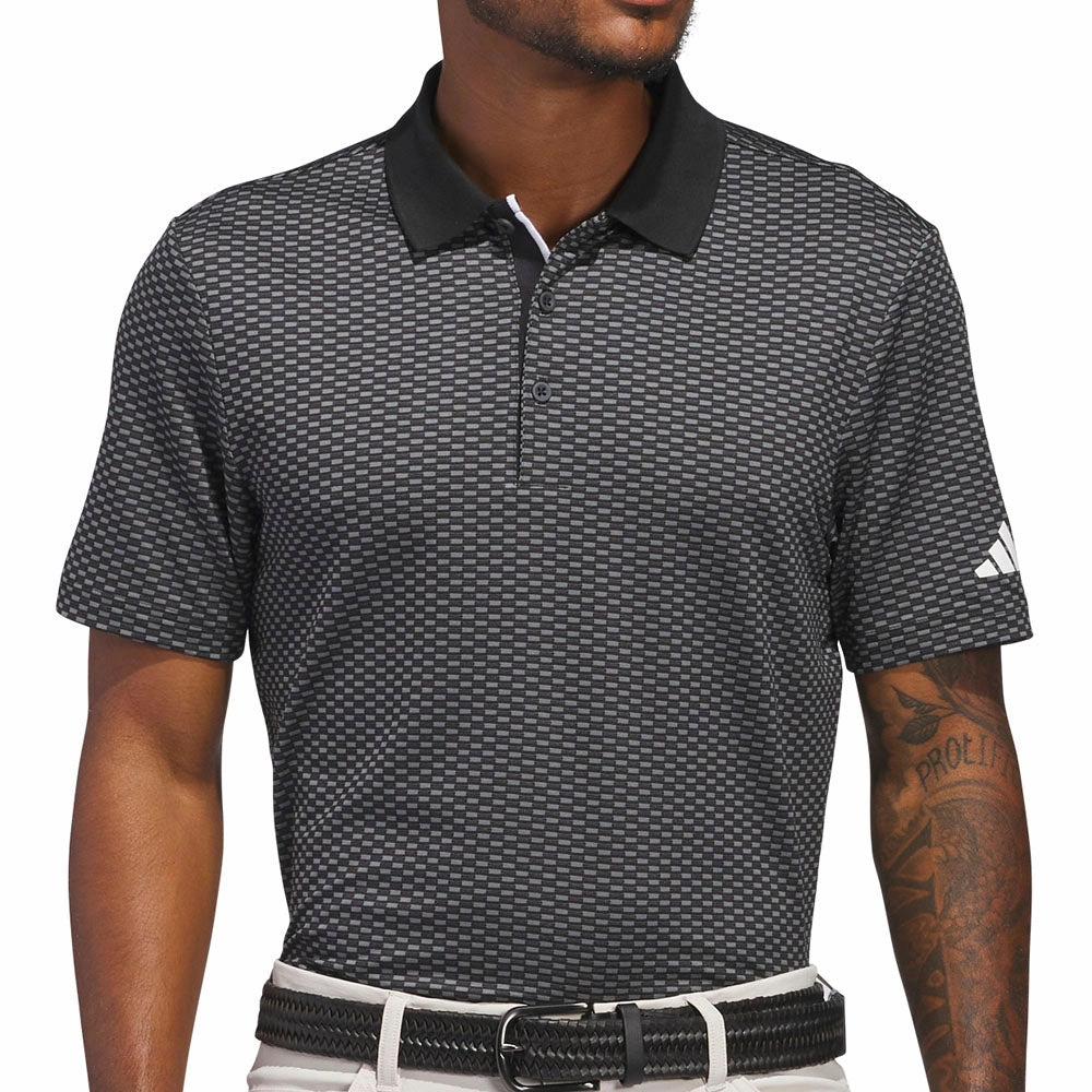 Perfect Fit Wear Layered Look Wear adidas Beyond the Course Textured Polo Shirt - Black
