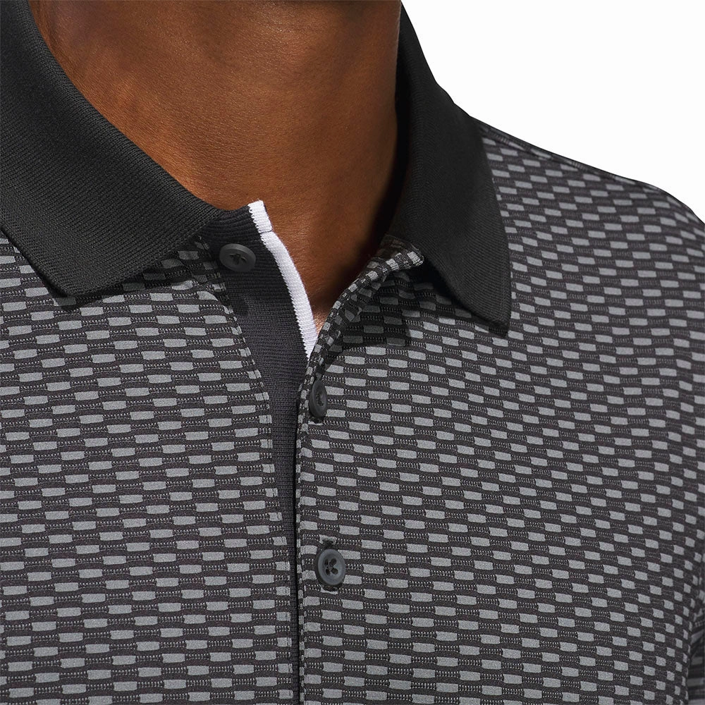 adidas Beyond the Course Textured Polo Shirt - Black Versatile Wardrobe Piece Vintage Wash Effect