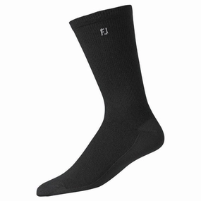 FootJoy ProDry Crew Socks - Black (2 Pack) Elastic Editorial