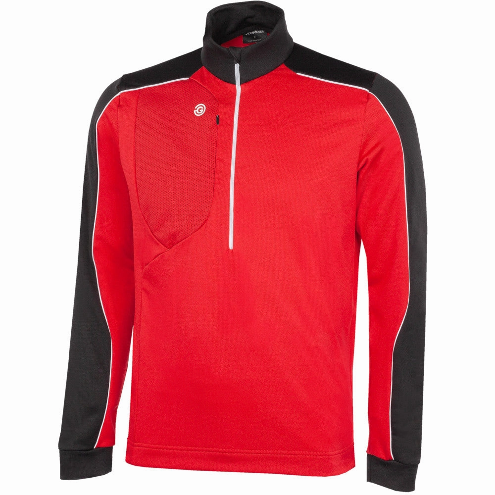 kids Sporty Wearable Galvin Green Dave 1/4 Zip Pullover - Red/Black