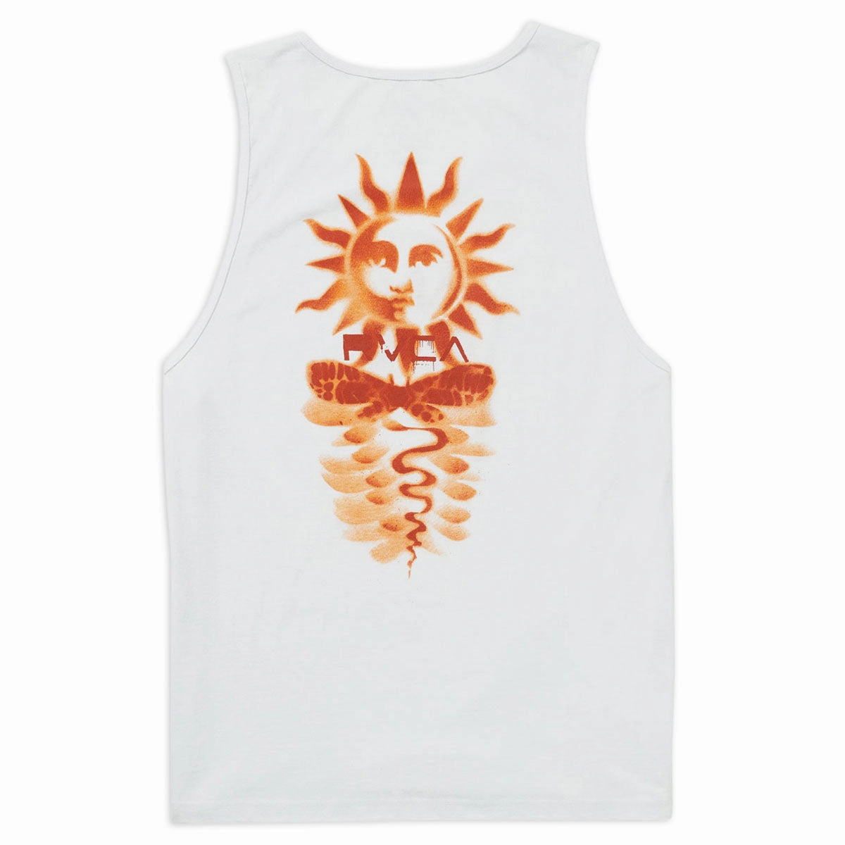 RVCA Sunrex Tank Top - White Flexible Back Panel