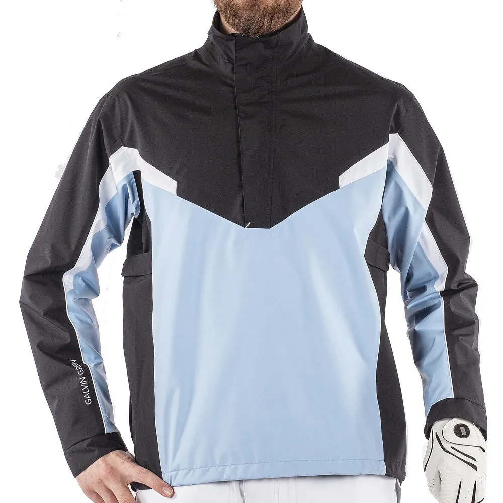 Adjustable drawstring MultiPocketStyle Galvin Green Abe Gore-Tex 1/2 Zip Waterproof Jacket - Blue Bell/Black/White