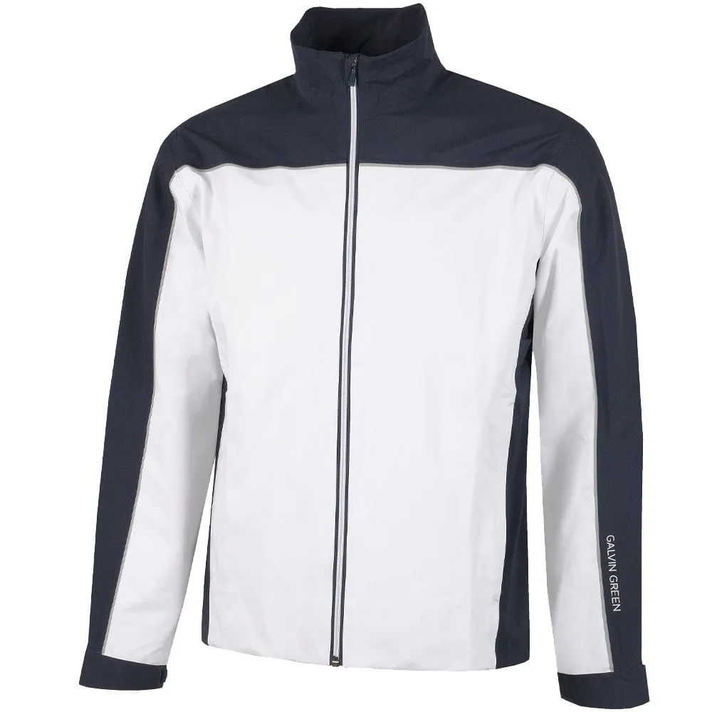Light Pack Option Non Restrictive Silhouette Galvin Green Ace Gore-Tex Waterproof Jacket - White/Navy/Cool Grey