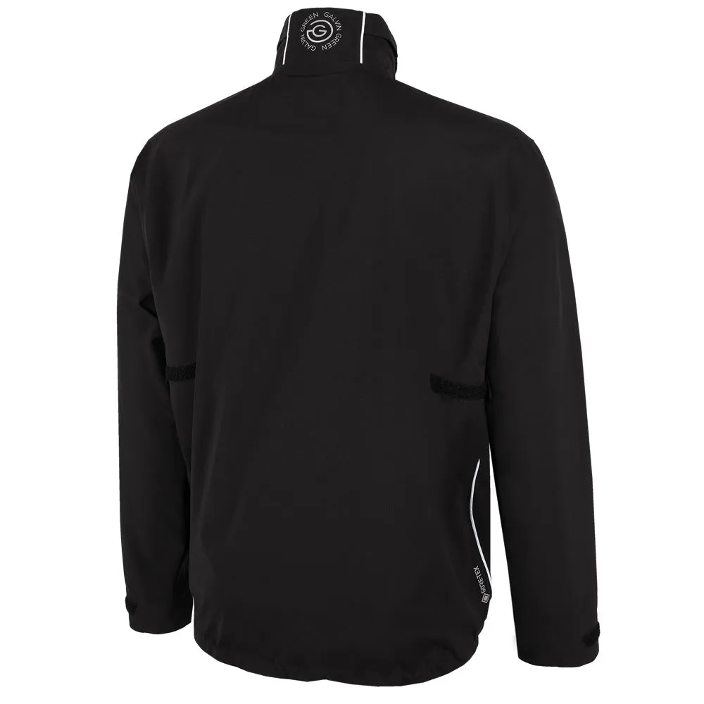 Galvin Green Aden Gore-Tex Paclite 1/2 Zip Waterproof Jacket - Black/White Convertible Silhouette Taped Edges