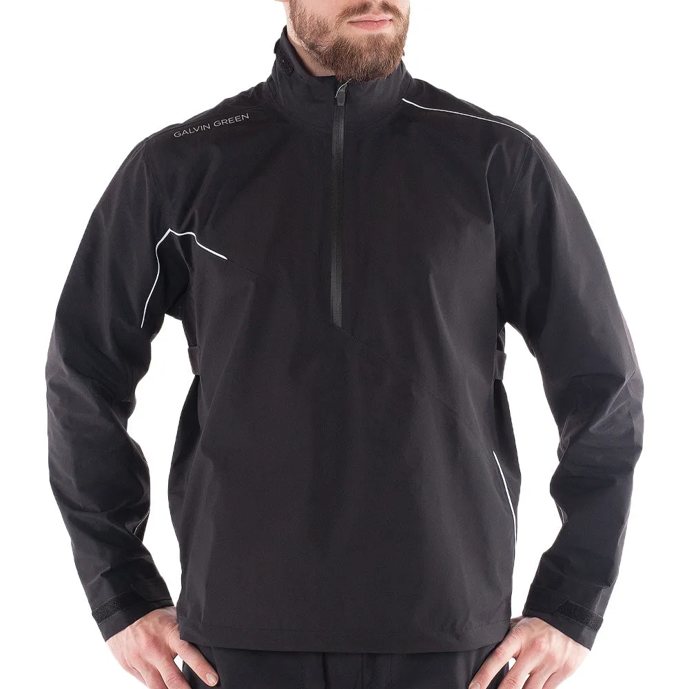 Galvin Green Aden Gore-Tex Paclite 1/2 Zip Waterproof Jacket - Black/White Sun Protection Fabric Anti Pilling