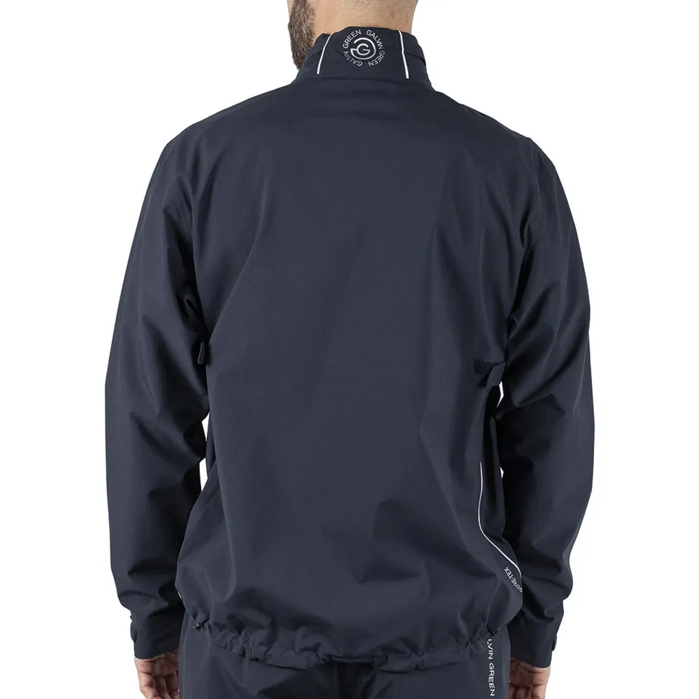 Double Stitch Seams Galvin Green Aden Gore-Tex Paclite 1/2 Zip Waterproof Jacket - Navy/White