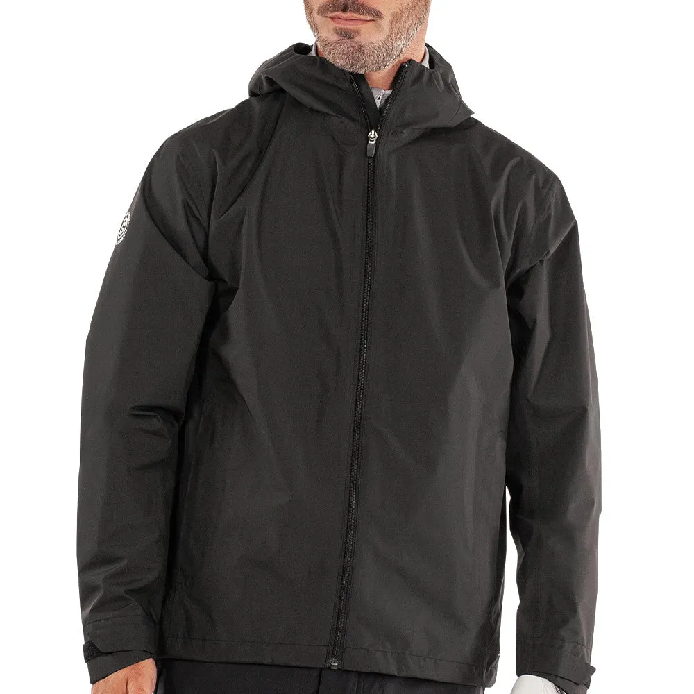 Galvin Green Akron Waterproof Hooded Jacket - Black Drop Tail Hem Simple Outer