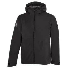 Mid Length Cut Galvin Green Akron Waterproof Hooded Jacket - Black