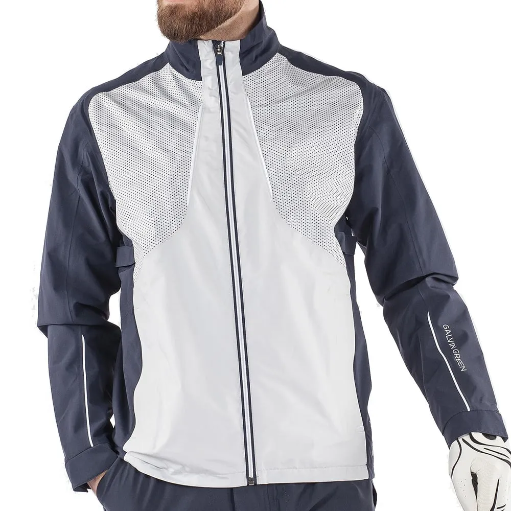 Reinforced Hems Solid Color Galvin Green Albert Gore-Tex Waterproof Jacket - Navy/Cool Grey/White