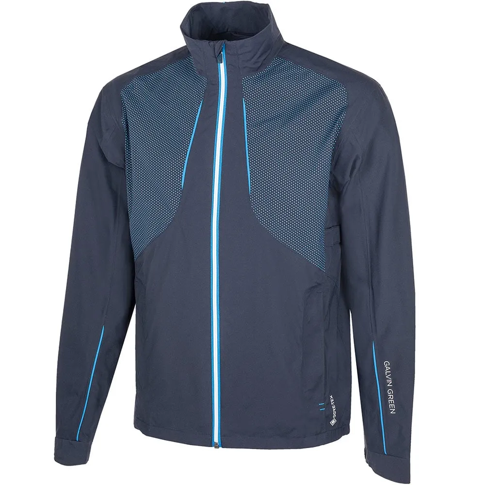Galvin Green Albert Gore-Tex Waterproof Jacket - Navy/White/Blue QuickAccessPockets FlexibleCuffSystem
