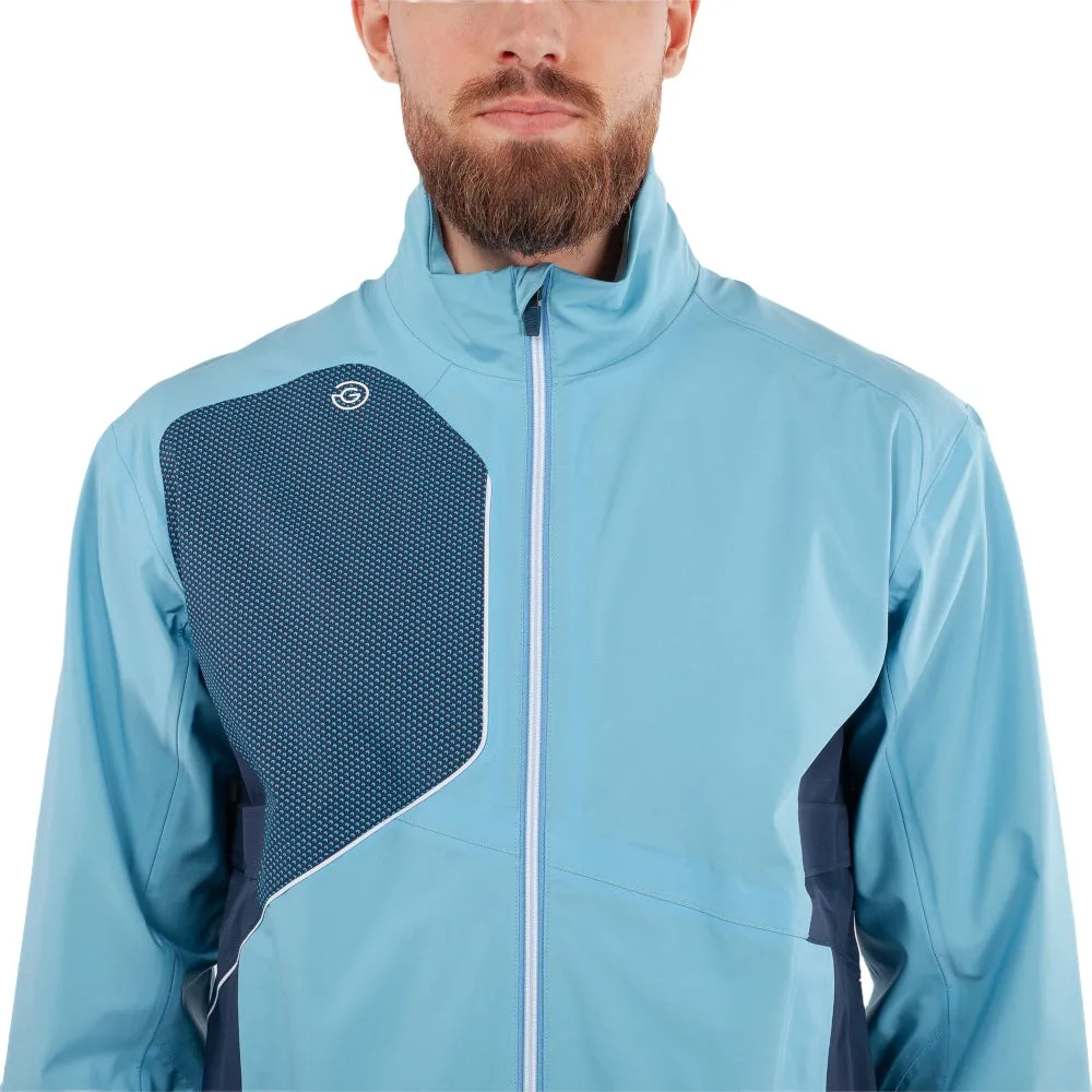 Galvin Green Ames Waterproof DRYVR Jacket - Alaskan Blue/Navy Elastic cuffs Sport Fit