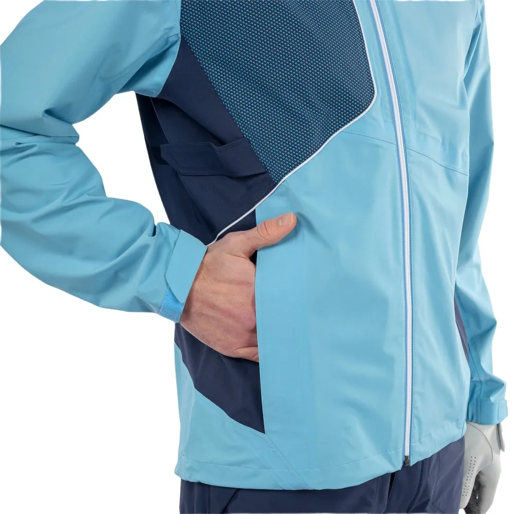 Airflow Ventilation System Convertible Collar Galvin Green Ames Waterproof DRYVR Jacket - Alaskan Blue/Navy