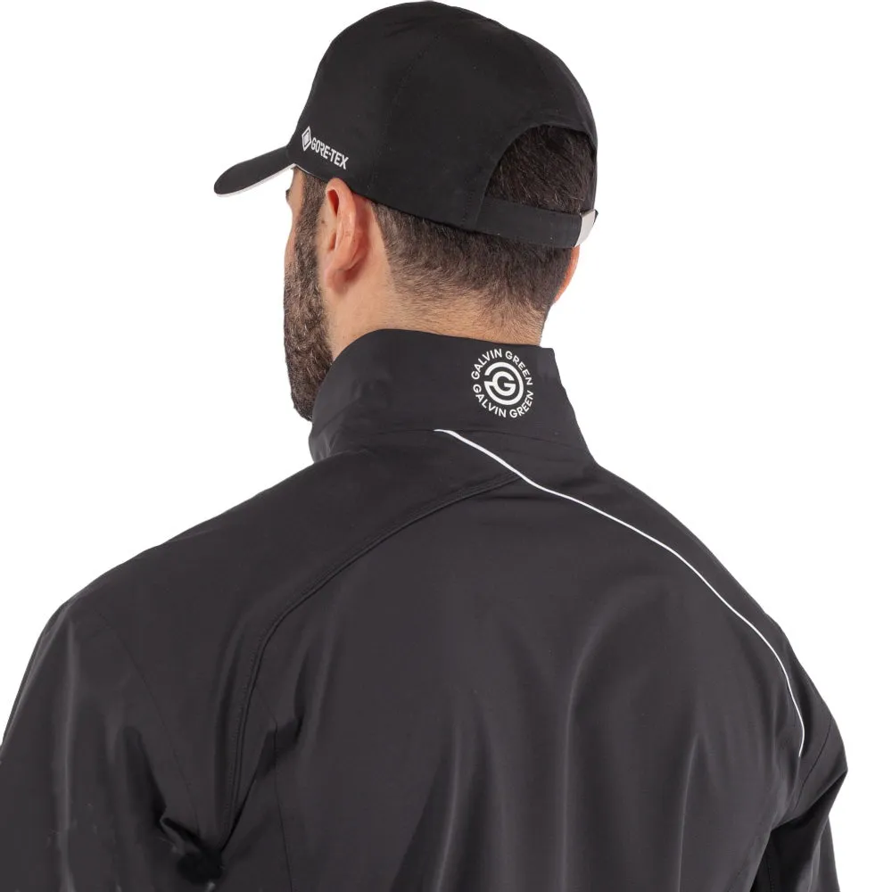 Galvin Green Ames Waterproof DRYVR Jacket - Black/White AdjustableDrawstring