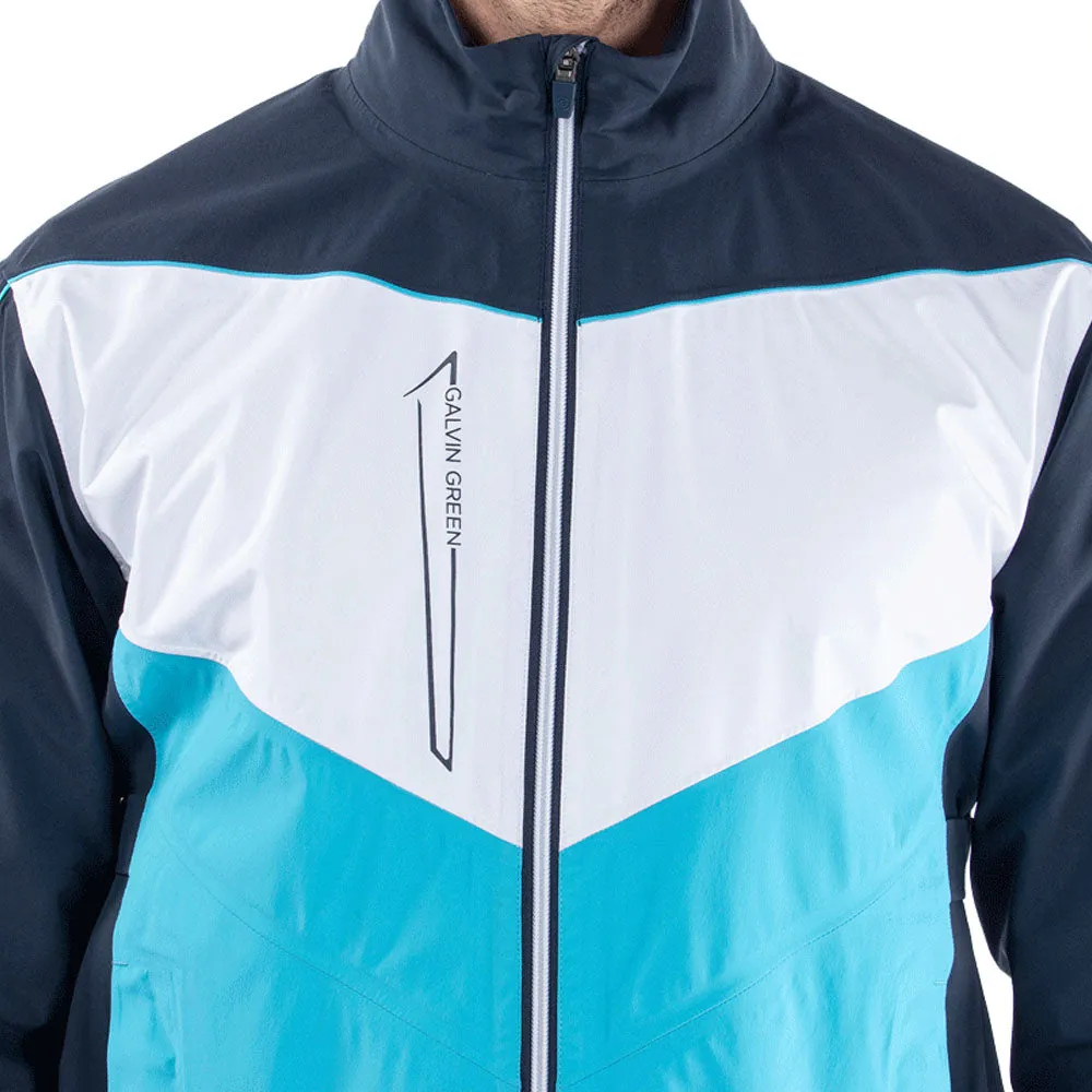 Breathable Lining Galvin Green Armstrong Gore-Tex Paclite Waterproof Jacket - Navy/Aqua/White