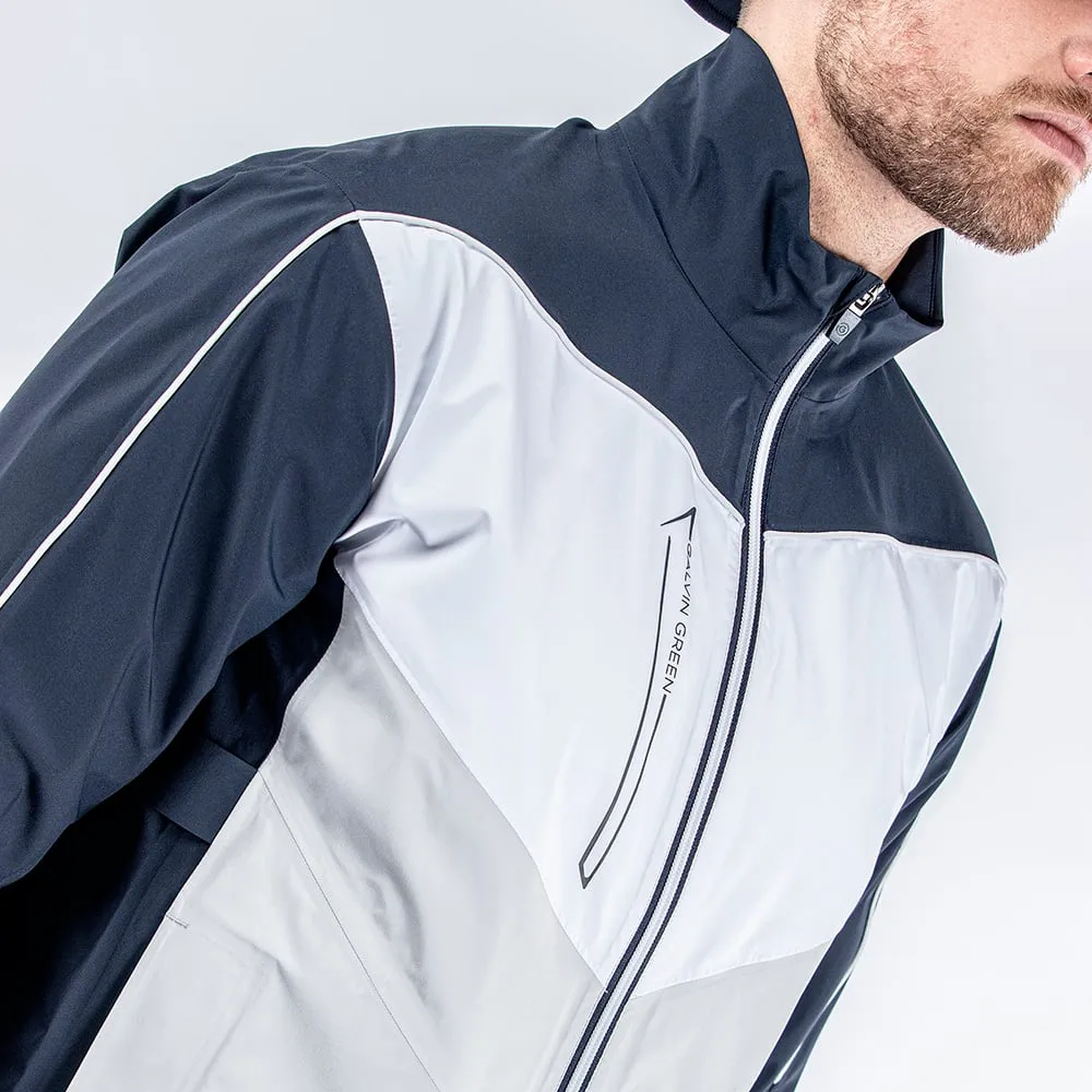 Galvin Green Armstrong Gore-Tex Paclite Waterproof Jacket - Navy/Cool Grey/White Zippered Pockets All Occasion