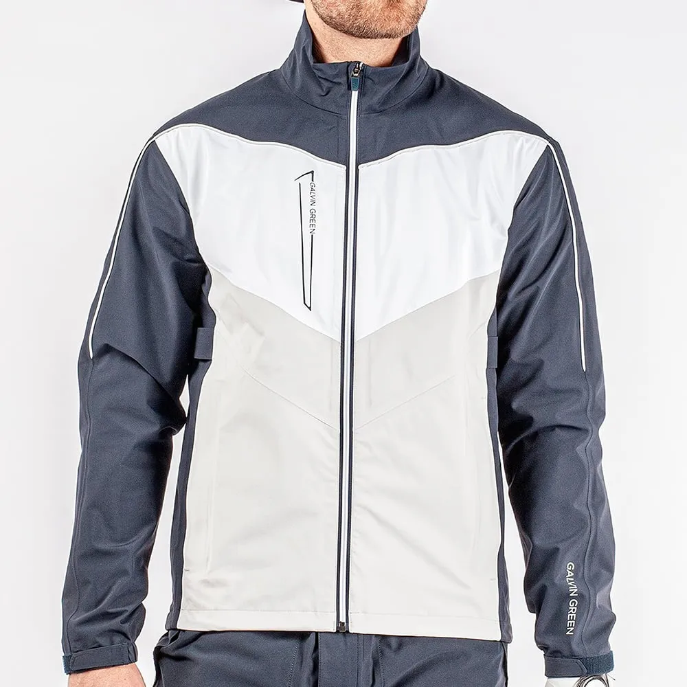 understated look Sunday Walk Style Galvin Green Armstrong Gore-Tex Paclite Waterproof Jacket - Navy/Cool Grey/White