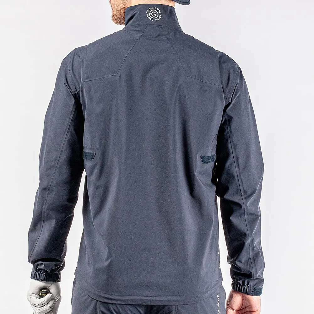 Galvin Green Armstrong Gore-Tex Paclite Waterproof Jacket - Navy/Cool Grey/White Stretch Material Quick Access Hidden Pockets